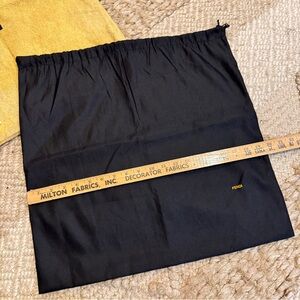 Fendi Large Black and Gold Logo Dust Bag 19x19